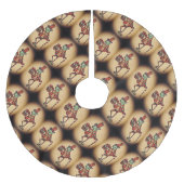 クリスマスカエルのツリースカート ブラッシュドポリエステルツリースカート (正面)