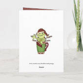 クリスマスカエルの休日のグリーティングカード シーズンカード (裏面)