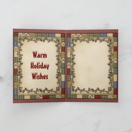 クリスマスカエルの休日のグリーティングカード シーズンカード (内部)