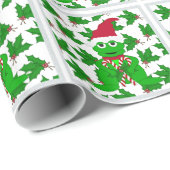 クリスマスカエル及びホリーラッピング紙 ラッピングペーパー (ロールコーナー)