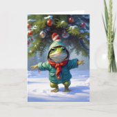 クリスマスカエル カード (正面)