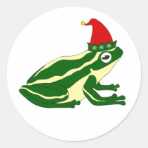 クリスマスカエル ステッカー