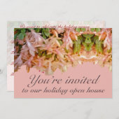 クリスマスカクタスのオープンハウスへのご招待 招待状 (正面/裏面)