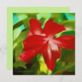 クリスマスカクタスのグリーティングカード シーズンカード (正面/裏面)