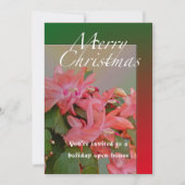 クリスマスカクタスの花 招待状 (正面)