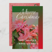 クリスマスカクタスの花 招待状 (正面/裏面)