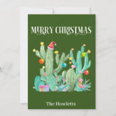 クリスマスカクタス砂漠南西部おめでとう シーズンカード (正面)