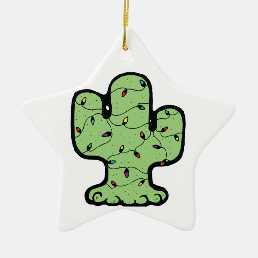 クリスマスカクタス セラミックオーナメント (正面)