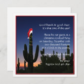 クリスマスカクタス パーティーの招待状 招待状 (正面/裏面)