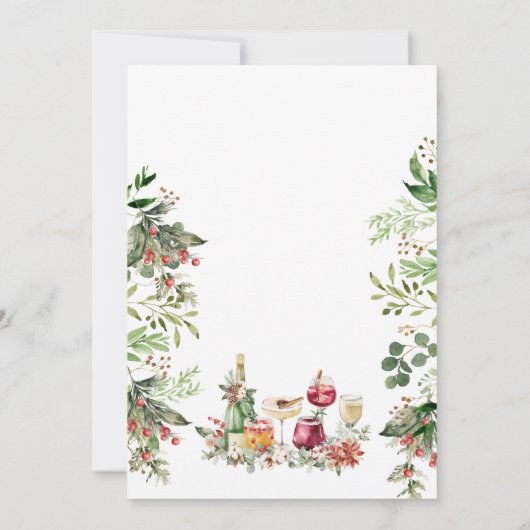 クリスマスカクテルが招待状をすてき獲得 招待状 (裏面)