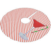 クリスマスカクテルにキャンディーケーン ブラッシュドポリエステルツリースカート (アングル)