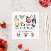 クリスマスカクテルに輝きを "Making Spirits Bright Drinks" スタンダードカクテルナプキン (インサイチュ)