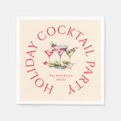 クリスマスカクテルのエレガントパーティー スタンダードカクテルナプキン (正面)