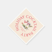 クリスマスカクテルのエレガントパーティー スタンダードカクテルナプキン (角)