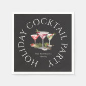 クリスマスカクテルのエレガントパーティー スタンダードカクテルナプキン (正面)