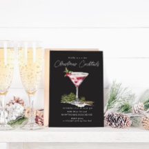 クリスマスカクテルのエレガントパーティー