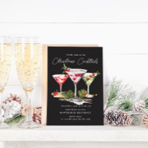 クリスマスカクテルのエレガントパーティー