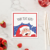 クリスマスカクテルをパーソナライズするナプキンス・サンタ スタンダードカクテルナプキン (インサイチュ)