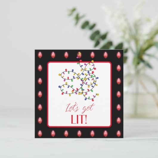 クリスマスカクテルをライトアップしよう招待状 招待状 (スタンド正面)