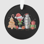 クリスマスカクテルエスプレッソマルティーニ飲料パーティー オーナメント (正面)