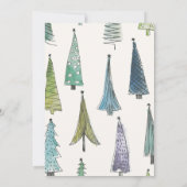 クリスマスカクテルパーティの招待状かわいい木 招待状 (裏面)