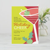 クリスマスカクテルパーティの招待状とマルティーニ 招待状 (スタンド正面)