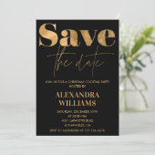 クリスマスカクテルパーティの招待状日付を保存 招待状 (スタンド正面)