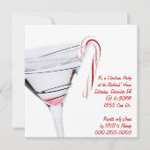 クリスマスカクテルパーティの招待状 招待状 (正面)