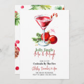クリスマスカクテルパーティの招待状 招待状 (正面/裏面)