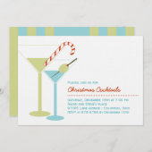 クリスマスカクテルパーティの招待状 招待状 (正面/裏面)