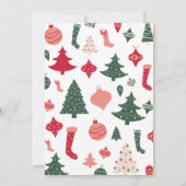 クリスマスカクテルパーティークリスマスパターン 招待状 (裏面)