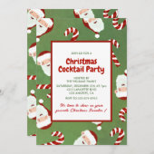 クリスマスカクテルパーティーサンタバーリーシュガー 招待状 (正面/裏面)