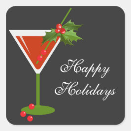 クリスマスカクテルパーティーシール スクエアシール