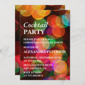 クリスマスカクテルパーティーディナー紙吹雪スパークル 招待状 (正面/裏面)