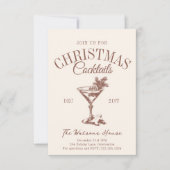 クリスマスカクテルパーティーホリデーソーシャルクラブ 招待状 (正面)