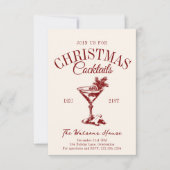 クリスマスカクテルパーティーホリデーソーシャルクラブ 招待状 (正面)
