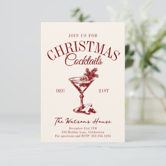 クリスマスカクテルパーティーホリデーソーシャルクラブ 招待状 (スタンド正面)