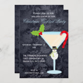 クリスマスカクテルパーティーマルティーニ 招待状 (正面/裏面)