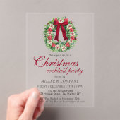クリスマスカクテルパーティー企業のクリスマスパーティー アクリル招待状 (インサイチュ (ポータブル))