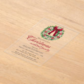 クリスマスカクテルパーティー企業のクリスマスパーティー アクリル招待状 (レイダウン)