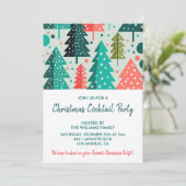 クリスマスカクテルパーティー招待状森の雪 招待状 (スタンド正面)