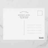 クリスマスカクテルホイルホリデーパーティー葉書 箔招待状ポストカード (裏面)