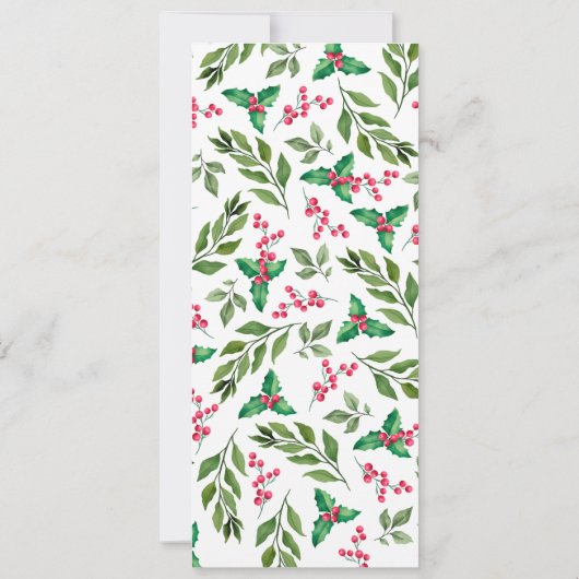 クリスマスカクテルホリデーパーティーメニュー 招待状 (裏面)