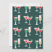 クリスマスカクテルホリデーパーティー招待状 招待状 (裏面)