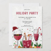クリスマスカクテルホリデーパーティー招待状 招待状 (正面)