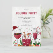 クリスマスカクテルホリデーパーティー招待状 招待状 (スタンド正面)