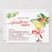 クリスマスカクテルホリデーパーティー招待状 招待状 (正面)