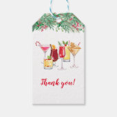 クリスマスカクテルホリデーパーティー ギフトタグ (正面)