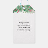 クリスマスカクテルホリデーパーティー ギフトタグ (裏面)