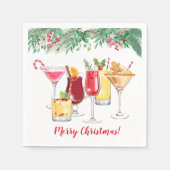 クリスマスカクテルホリデーパーティー スタンダードカクテルナプキン (正面)